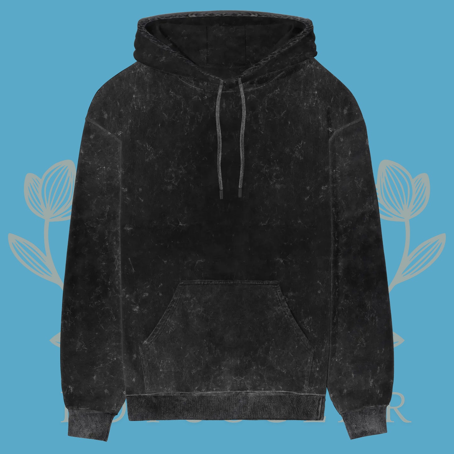Acid Wash Hoodie - One Piece Luffy Edit