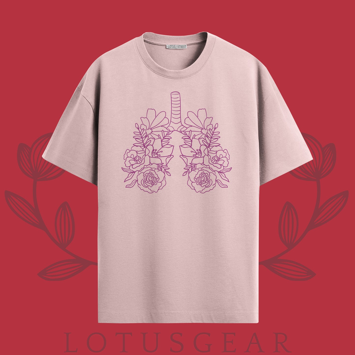 Lungs of Life Tee in Baby Pink