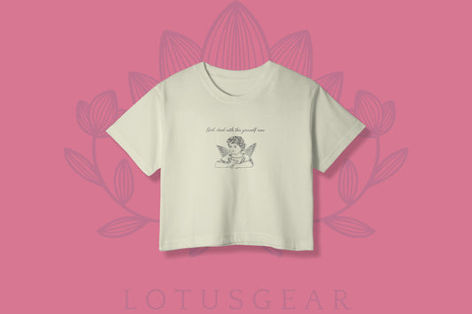 Sassy Angel Beige Crop Top