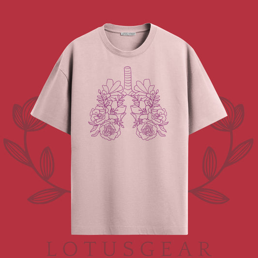 Lungs of Life Tee in Baby Pink