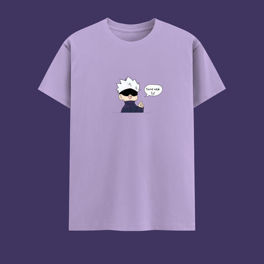 "Gojo Tee in Lavender - You Are Weak