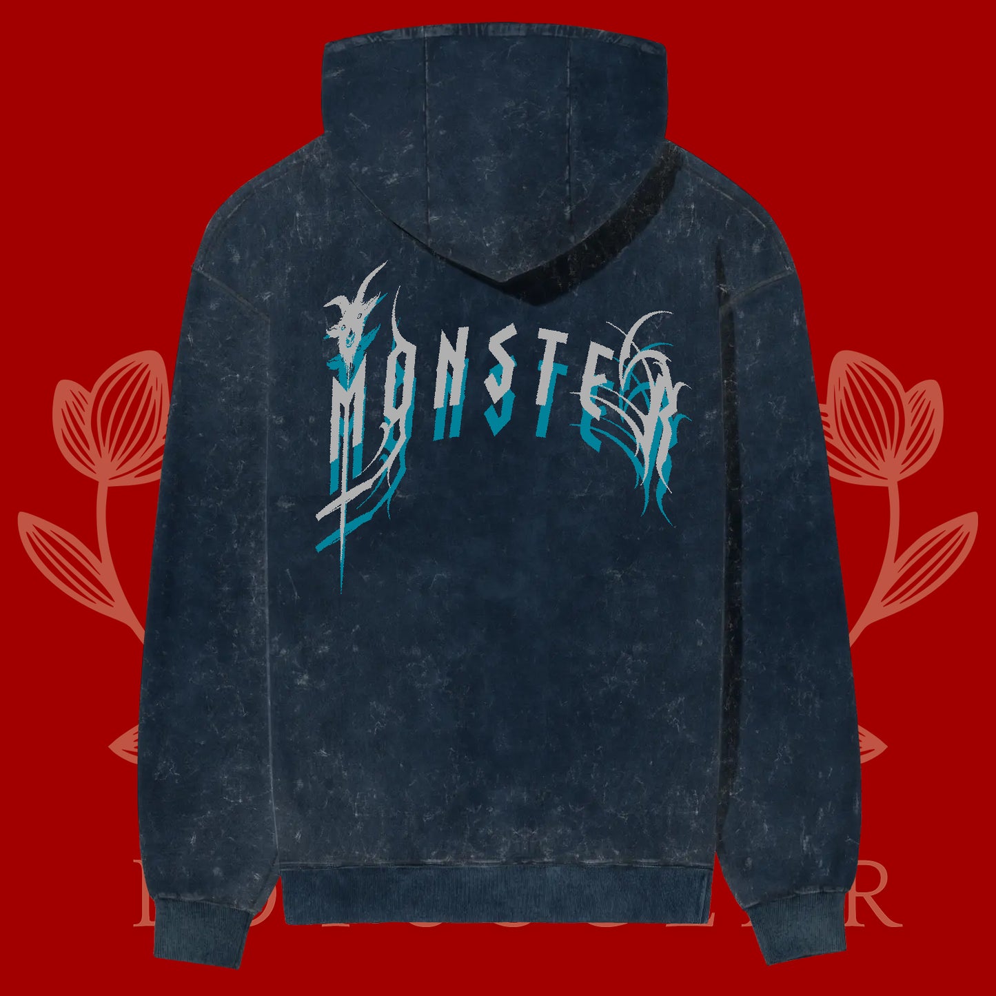 Acid Wash Heavy Weight Hoodie - Metal Edit