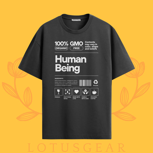 Organic Human Tee in Black