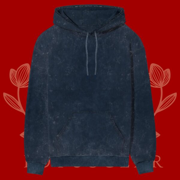 Acid Wash Heavy Weight Hoodie - Metal Edit