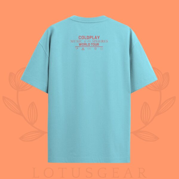Everyone is An Alien Somewhere - Coldplay Oversized Tee in Baby Blue