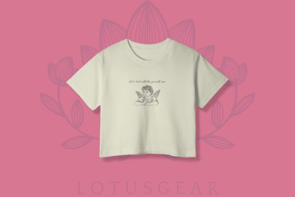 Sassy Angel Beige Crop Top