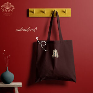 Embroidered Lana Del Rey Tote Bag in Maroon