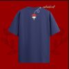 Embroidered Uchiha Symbol Tee in Navy