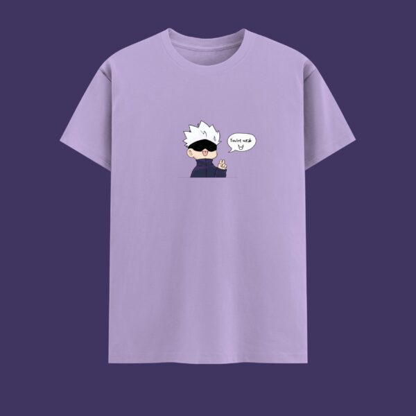 Gojo Tee in Lavender - You Are Weak