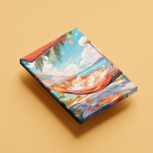 Display Art Canvas Print Orange Cat Chilling