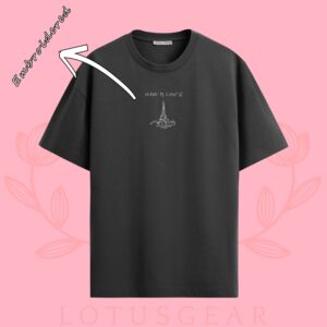 Eiffel Tower Embroidered Tee in Black