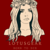 Embroidered Lana Del Rey Tote Bag in Maroon