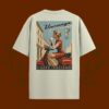 Vacanza Poster Tee in Beige