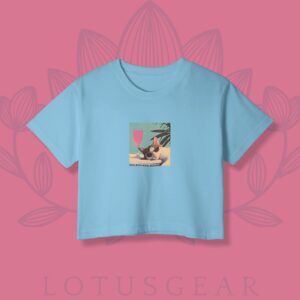Cool Cat Crop Top in Baby Blue
