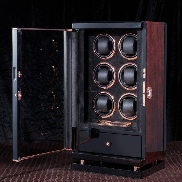 Obsidian Six Watch Vault Obsidian Six Watch Vault and luxury watch winder from Lotusgear