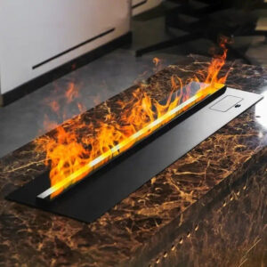 Lotus Gear Emberline 60 Electric Fireplace – Freestanding Luxury Flame Heater with LED Display and Remote Control