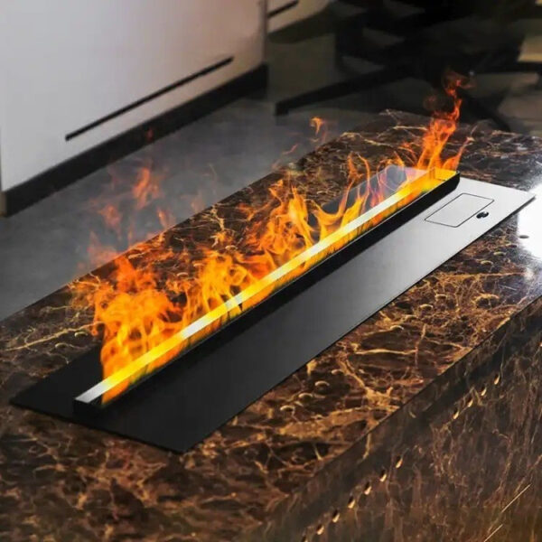 Lotus Gear Emberline 60 Electric Fireplace – Freestanding Luxury Flame Heater with LED Display and Remote Control